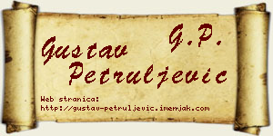 Gustav Petruljević vizit kartica